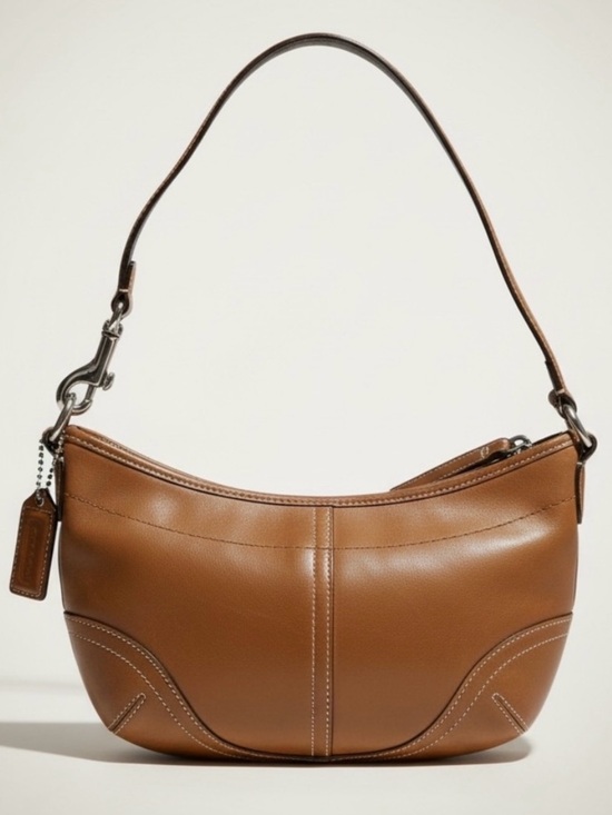 Coach Handbags - COACH SoHo Mini Hobo Camel Tan Leather Y2K Shoulder Bag Purse